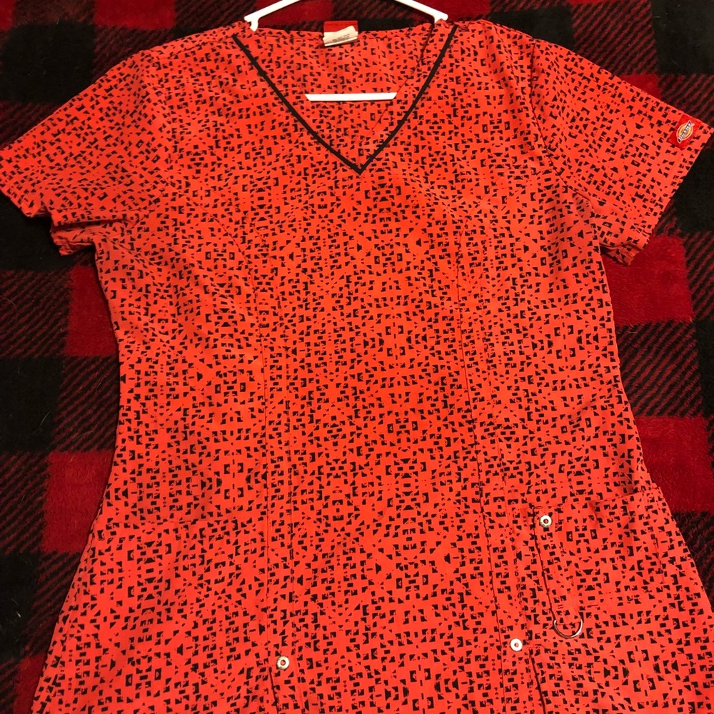 Hot pink dickies scrub top